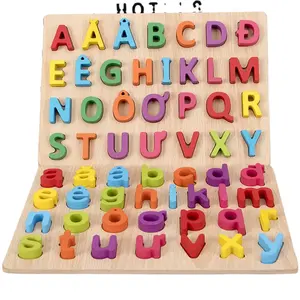 Wooden Children's Upper Lower Case Letters Cognitive Puzzle Early Education 3-6 Years Boys Girls Toys