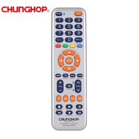 Télécommande universelle Chunghop de bonne qualité RM-977E avec code roulant et fonction d'apprentissage pour TV, CBL, DVD, SAT, STB, DVB