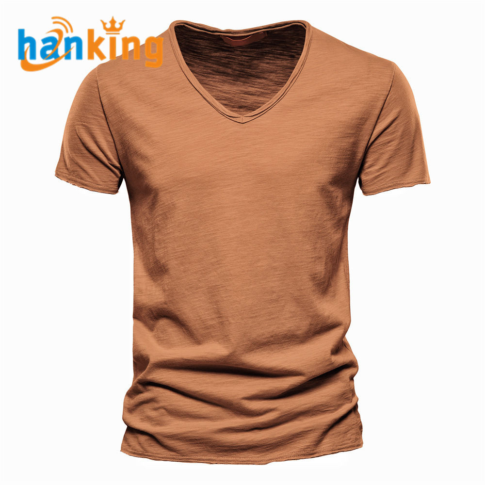 Bright Brown  V-neck