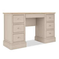 Table de maquillage de style minimaliste personnalisée, en bois massif peint en blanc, placage de chêne, console à 6 tiroirs, coiffeuse pour chambre à coucher