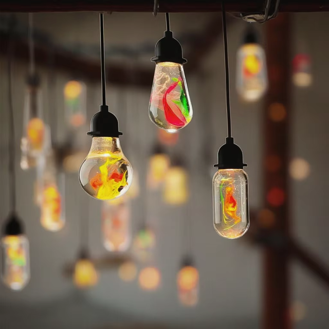 Color LED String Light Bulbs Waterproof IP65 Plastic Garden Fancy Tree Votive Hanging Bottle Aesthetic Outdoor LED String Lights