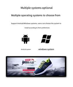 Display digitale con Display LCD a barra allungata da 65.7 pollici Support3840(RGB)* 578, Display pubblicitario Lcd da 1681mm * 278mm * 45mm - Product Image 3