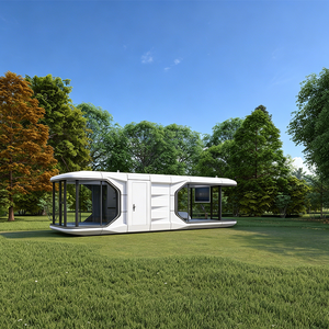 Casa Container di Lusso Moderna in Acciaio Impermeabile E7 da 11,5m, <span class=keywords><strong>Forma</strong></span> Quadrata, Cabina Capsula Spaziale Assemblata per Hotel all'Aperto - Product Image 2