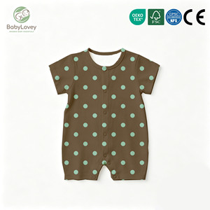 Babylovey Tutina Personalizzata in Morbido Bambù per Neonati, Pigiama con Bottoni, Abbigliamento per Neonati con Stampa Floreale, Body con Pantaloncini - Product Image 4