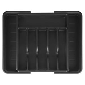 Organisateur de tiroir de cuisine extensible, organiseur d'argenterie, plateau à ustensiles en plastique PP, organiseur de couverts réglable - Product Image 1