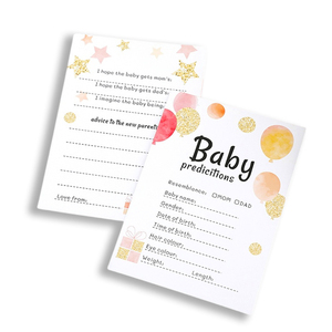 Tùy chỉnh mẹ hoặc cha để được cha mẹ mới tin nhắn tư vấn Thẻ bé tắm trò chơi dự đoán và Thẻ tư vấn - Product Image 1