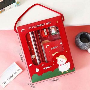 High Quality Eco-Friendly Promotional 6-In-1 School Stationery Set <b>Erasers</b> Pencils Rulers for Study Kindergarten Birthday Gifts - Product Image 2