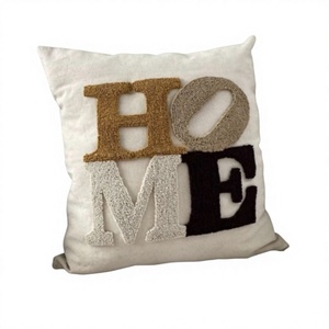 High Quality Tufted Cotton Cushion <b>Cover</b> Embroidered Woven Techniques for Home Living Room <b>Sofa</b> Bed Waist Pillow Hotels By ITHL - Product Image 1