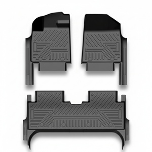 Good Quality TPE Non-<b>Slip</b> Waterproof 3-Piece <b>Full</b> Set Geometric Pattern 3-3.5mm Thick All Season Flexible Car Mats for BYD Yuan - Product Image 1