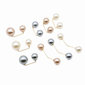 Bán Buôn Số Lượng Lớn Giá Rẻ Ngọc Trai Pin Khóa Khăn Clasp Cổ Áo Cardigan Nút Vòng Ngọc Trai U Hình Dạng Ve Áo Pin Trâm - Product Image 1