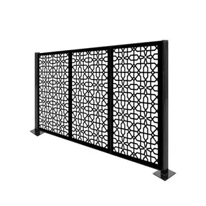 Panel layar berlubang dekoratif logam aluminium pagar potong laser desain baru