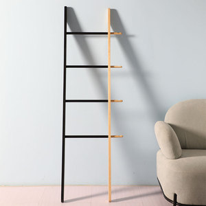 Porte-manteau autoportant en bois massif nordique 160x38cm pour chambre, salon, couloir - Product Image 3