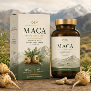 Cápsulas de <span class=keywords><strong>Maca</strong></span> de Marca Privada 1000mg Raíz de Lepidium Meyenii, 30 Porciones (60 Cápsulas), ISO 22000 Cápsulas de <span class=keywords><strong>Maca</strong></span> Plus - Product Image 2