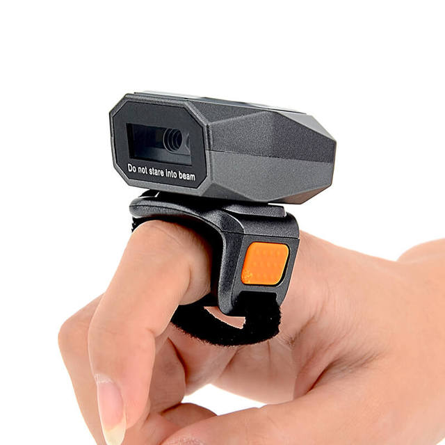 AK-RS Wearable Finger Scanner Lector Codigo De Barras 2D Qr Code Scanner Qr Reader Mini Barcode Scanner for Inventory