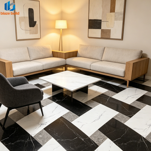 Offre Spéciale – <span class=keywords><strong>Carrelage</strong></span> en Porcelaine Mat 800x800mm, <span class=keywords><strong>Noir</strong></span>, <span class=keywords><strong>Blanc</strong></span>, Gris Moderne, Effet Tissé 4 Pièces pour Sols <span class=keywords><strong>de</strong></span> <span class=keywords><strong>Salle</strong></span> <span class=keywords><strong>de</strong></span> <span class=keywords><strong>Bain</strong></span> - Product Image 4