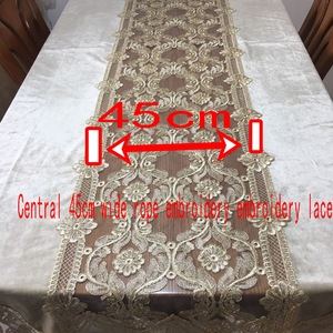 Tovaglie e <span class=keywords><strong>Runner</strong></span> Rettangolari in Pizzo Stile Americano, Tovaglie in Velluto per Matrimoni <span class=keywords><strong>con</strong></span> Bordo in Macramè - Product Image 6