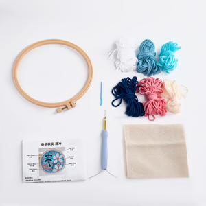 Kits de bordado a mano DIY personalizados, <span class=keywords><strong>punto</strong></span> de <span class=keywords><strong>cruz</strong></span>, trabajo de aguja de ganchillo, flores de tela impresas <span class=keywords><strong>para</strong></span> adultos, decoración interior creativa - Product Image 2