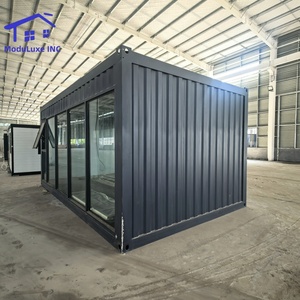 Tienda Prefabricada Móvil de Acero, Cafetería Prefabricada de 40 pies/20 pies, Casa Contenedor Modular Impermeable, Desmontable, para Exteriores - Product Image 1