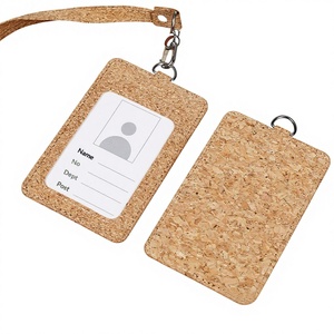 Porta Tarjetas de Identificación Ecológico para Empleados, Cordón para Credencial con Logotipo de Empresa, para Oficina, Exposiciones, Modelo XY-002 con Logotipo - Product Image 1