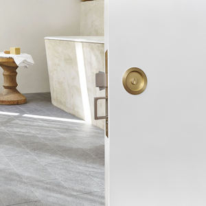 亜鉛合金製 隠し型 ミニ丸型 モルティスドアロック パッセージポケットドアロック 引き戸用木製ドア用 - Product Image 2