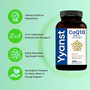 Capsules de CoQ10 de haute qualité à absorption facile pour favoriser la santé cardiaque et la protection antioxydante. - Product Image 2