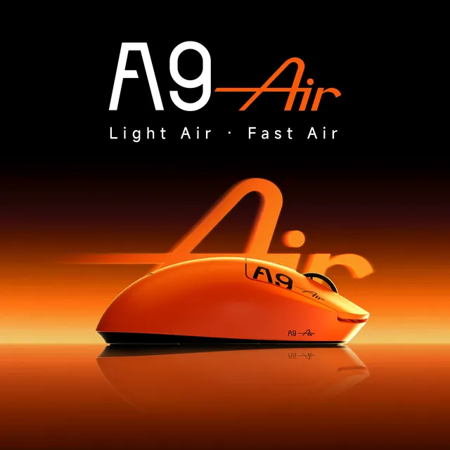ATK A9 Air Ultimate Plus Wireless Gaming Mouse Tri-Model Dual 8KHz PAW3955MASTER 42000DPI 750IPS Lightweight Ergonomic E-sports