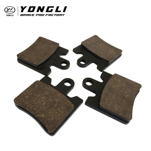 Plaquette de frein <span class=keywords><strong>moto</strong></span> haute performance Yongli E MARK certifiée, semi-métallique, <span class=keywords><strong>rivet</strong></span>ée, style OEM, <span class=keywords><strong>plaque</strong></span> de friction avant, Italie F171 - Product Image 1