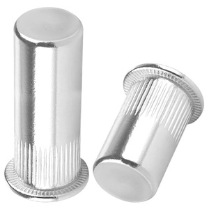 Rivets à tête plate zingués M3-M12 de l'usine Bibo Yaente |   Écrous à sertir moletés à tête plate en acier inoxydable 304 - Product Image 1