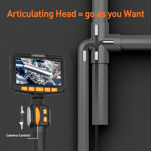 Boroscopio Articulado de 4.3 Pulgadas y 1080P, Cámara Endoscópica Impermeable IP67 con Cable Rígido y 6 LED para Reparación de Motores, Tuberías de Alcantarillado y Automóviles - Product Image 2