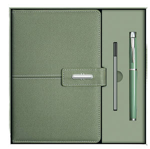 Bộ quà tặng sổ tay da vintage A5, kèm bút, ruột bút, USB, in logo tùy chỉnh, sổ kế hoạch kinh doanh, kèm hộp và túi <span class=keywords><strong>tote</strong></span>, bán buôn. - Product Image 1
