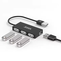 Usine directe 4 ports ABS mince USB 2.0 Hub 4-en-1 Station d'accueil Logo OEM Adaptateur USB C FCC CE ROHS Certifié PC Données HUB Stock