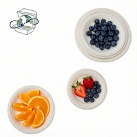 Assiettes jetables résistantes à la graisse pour l'emballage alimentaire, kits repas, bagasse de canne à sucre, écologiques, pour la vente à emporter, restaurants, en gros