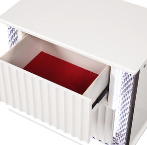 Modern Luxury <b>Convertible</b> Queen 4PC Bedroom Set with Wood Construction and Diamond-Shaped Side Accents - Product Image 2