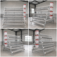 Cage à poules pondeuses de type A HK, 4 niveaux, 4 portes, pour poulaillers et fermes avicoles