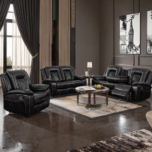 Canapé sectionnel professionnel en cuir et bois avec fonction massage, design moderne pour salon, canapé inclinable à boutons pour home cinéma - Product Image 6