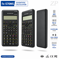 Calculatrice scientifique numérique multifonctionnelle FX-570MS 2e édition, alimentation par piles, en plastique, pour l'école et le bureau