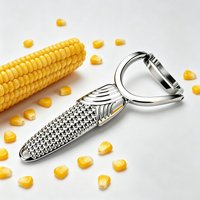 Metal maïs schilfers en schaal- en plaatjes snijder, fruit- en maïs kolfstrippers & verwijderaars voor gebruik in de keuken