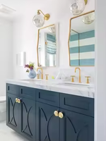 Meuble-lavabo de salle de bain Prima, moderne et luxueux, en MDF, résistant à l'eau, avec fermeture douce, vasque en céramique, encadrée, durable, laqué, pour villa