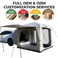 Tente de camping gonflable étanche pour hayon de SUV, 2,3 m de haut, protection UPF50+, en tissu Oxford argenté, personnalisable