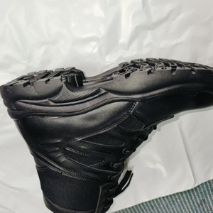Bottes tactiques robustes pour hommes en cuir de vachette noir TSB601 PDRM, pour entraînement. - Product Image 4
