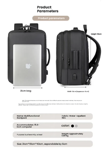 Nuevas mochilas para computadora portátil, puerto de carga Usb impermeable multifunción, bolsa de alta calidad, <span class=keywords><strong>mochila</strong></span> de gran capacidad para uso diario informal - Product Image 6