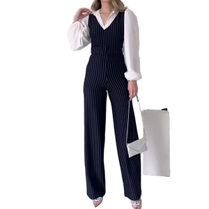 Mono elegante de punto para mujer, sexy, sin espalda, con solapa, cintura alta, ajustado, transpirable, para fiesta, por encima de la rodilla, ideal para primavera. - Product Image 1