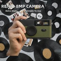Appareil photo numérique compact rétro sans écran, excellent rapport qualité-prix, avec capteur CMOS 8MP, flash intégré et mise au point fixe pour