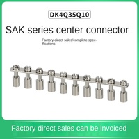 Barre de court-circuit à double couche en laiton série SAK connexion à 10 positions adaptateur Q10 DK4Q/35 vis AKZ4 borne de Rail Din