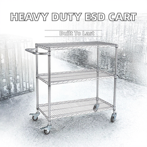 Estante de Almacenamiento Industrial de Acero Inoxidable de Alta Resistencia, con Plataforma de Cuatro Ruedas Personalizable, en Oferta - Product Image 2