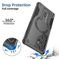 Coque de téléphone robuste en TPU+PC, antichoc, pour Samsung Galaxy S25 Ultra, avec béquille et fonction de charge