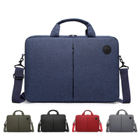 Tas bisnis Laptop Lenovo HP Acer Huawei, tas kurir Laptop polos selempang badan tebal kapasitas besar 16