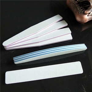 High Quality Professional White Zebra Nail File Set Custom Branded Logo Straight Double Side EVA+PP Sandpaper Emery Board 80/80