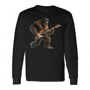 Bigfoot joue de la guitare électrique Rock On Sasquatch T-shirt à manches longues - Product Image 2
