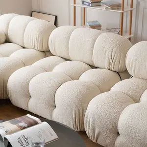 ספה מודולרית איטלקית מודרנית פשוטה דירה קטנה כבש מרפסת קטיפה ספה מימי הביניים
